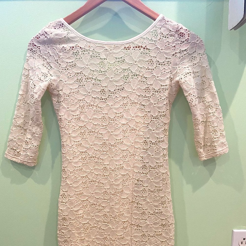 River Island bodycon lace slip dress (XS)